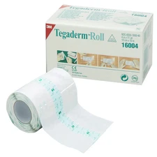 3M Tegaderm Transparent Film Dressing 2 Tab Delivery Roll 4" x 11 Yd 16004
