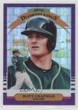 2019 Donruss Optic Diamond Kings Purple Pandora Prizm 47/99 Matt Chapman #12 0c2