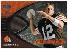 2004 Upper Deck Sweet Spot Luke McCown #SW-LM Sweet Swatches RC Cleveland Browns