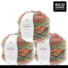 Rico Design 3 x 200g Creative Melange Wonderball Wolle Stricken Häkeln 25 Farben