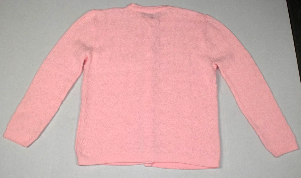 Cárdigan Suéter Vintage Tejido Wintuk Talla M Años 60 Polvo Rosa Hecho en EE. UU. Foto 2 de 4