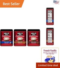 Rich and Frothy Instant Cappuccino Mix - 3 x 16oz Perfect for Hot Iced Drinks