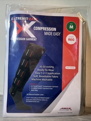 EXTREMIT-EASE Leg Compression Garment Wrap 30-50mmHG - Medium - # E10142 NEW!