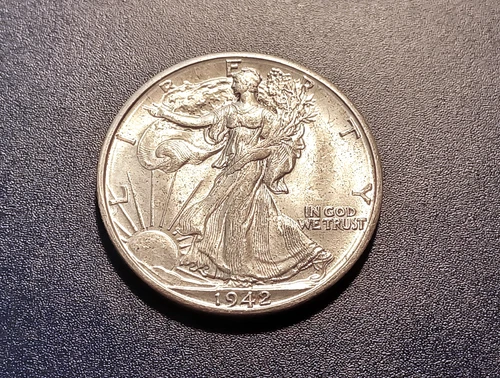 Frosty Gem BU 1942-D Walking Liberty Half Dollar