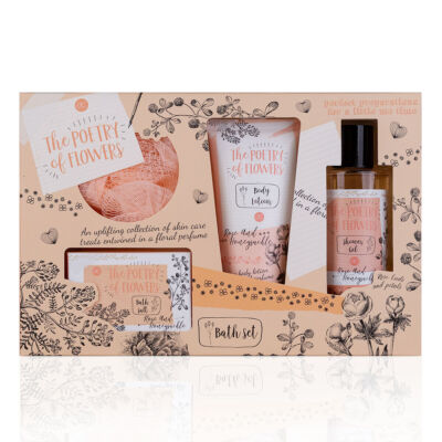 Accentra Wellness Geschenkset ''Poetry of flowers'', Badeset Frauen Valentinstag
