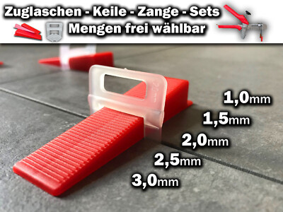 Zuglaschen Nivelliersystem Fliesen Plan System Verlegehilfe Laschen Keile Zange