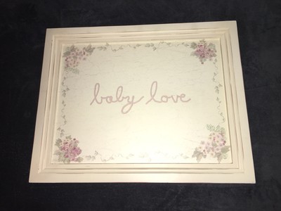 WENDY BELLISSIMO VINTAGE TEABERRY BABY LOVE WALL ART | eBay