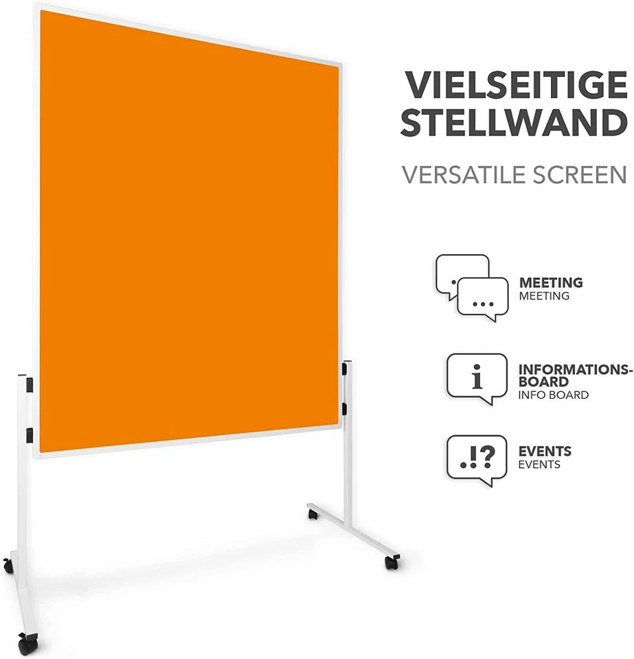Moderationstafel einteilig & doppelseitig Moderationswand Moderatorentafel Filz - Bild 3 von 4