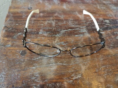 Vintage Lauren Michaels Brown Gold Oval Sunglasses Frames Only Lauren Michaels LM Vintage  main image 2