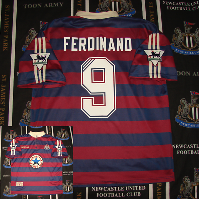 Rare Newcastle United Away Football Shirt Jersey Les Ferdinand