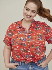 Torrid Disney Lilo Stitch Shirt Top Orange NWT New 2X