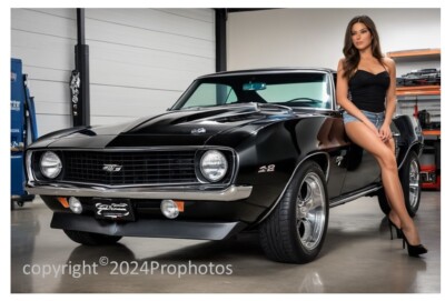 Black 1969 Camaro Z/28 Artists Rendition Print on Premium Photo paper 11 x 17