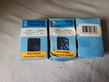 300 Pack Mize Wire 16-14AWG Funnel Male Quick Disconnect Blue Vinyl .250"