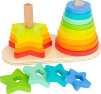 Small Foot Holz-Motorik-Steckspiel Regenbogen 19-Teilig