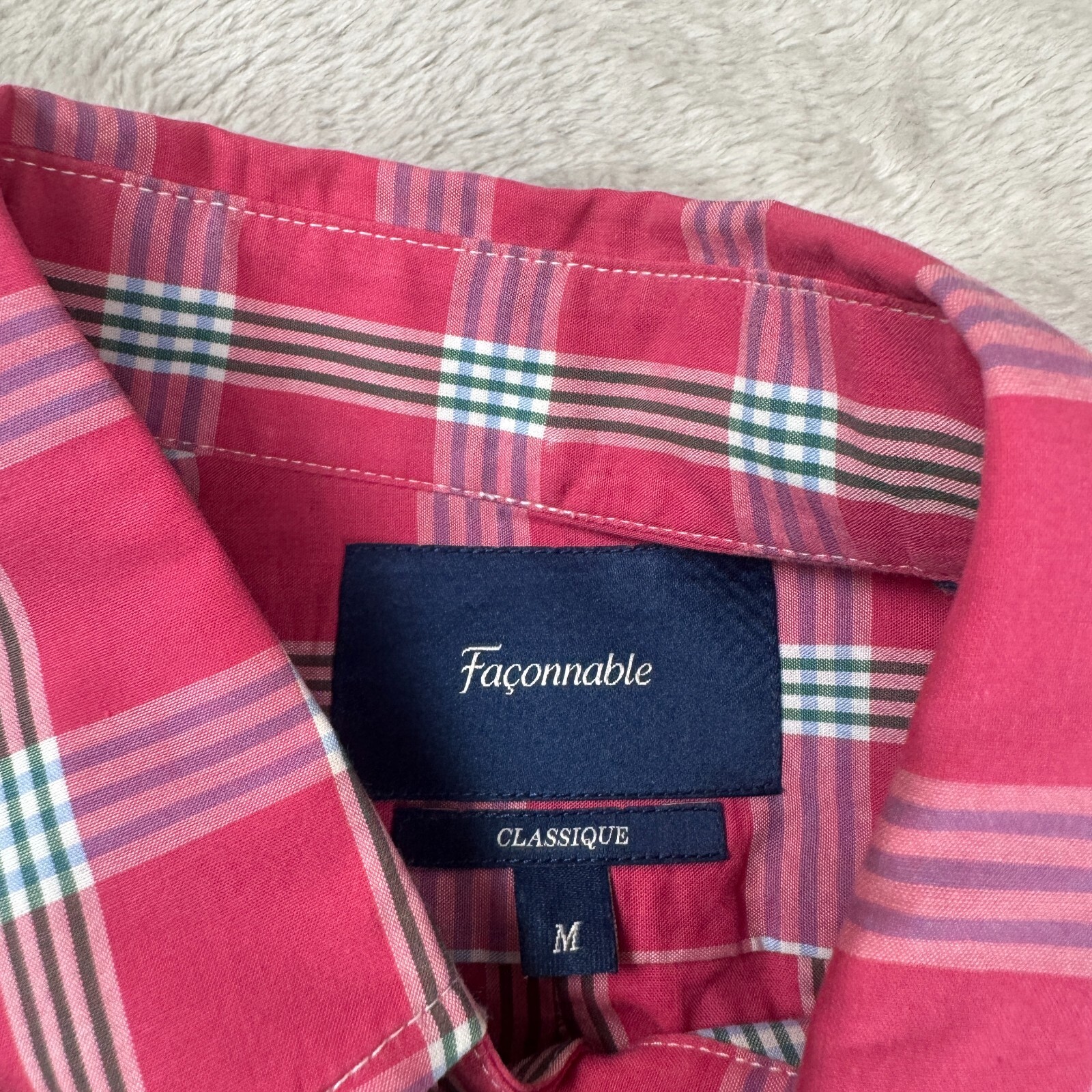 Faconnable Classique Plaid Button Down Long Sleev… - image 2