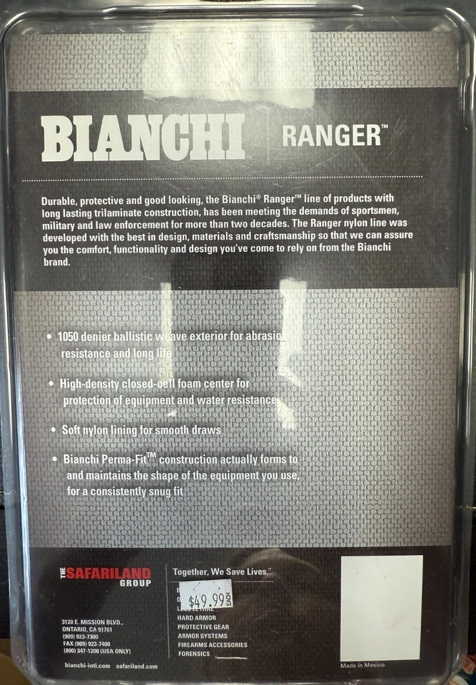 Bianchi 4750 Ranger Triad Ankle Holster Black, Size 09, Right Hand 19748 - Image 2 of 2