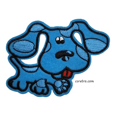 Blue's Clues Cartoon Blue Dog Puppy Nicktoons 90s Embroidered Iron On Patch