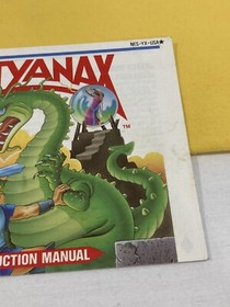 1989 NINTENDO ENTERTAINMENT SYSTEM NES Astyanax Instruction Booklet Manual ONLY