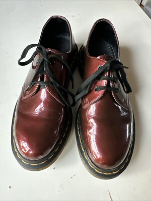 Dr Martens Docs Cherry Red Burgundy patent leather oxfords 5UK EU 38 US 7 |  eBay