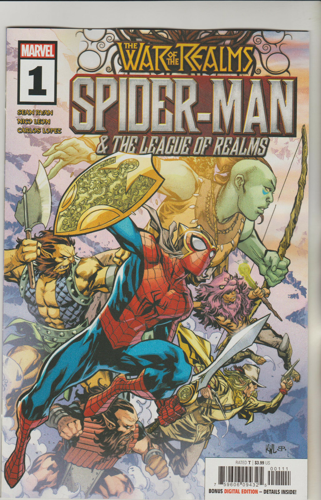 MARVEL COMICS WAR OF REALM SPIDERMAN & LEAGUE OF REALMS #1 JUL 2019 1ST PRINT NM