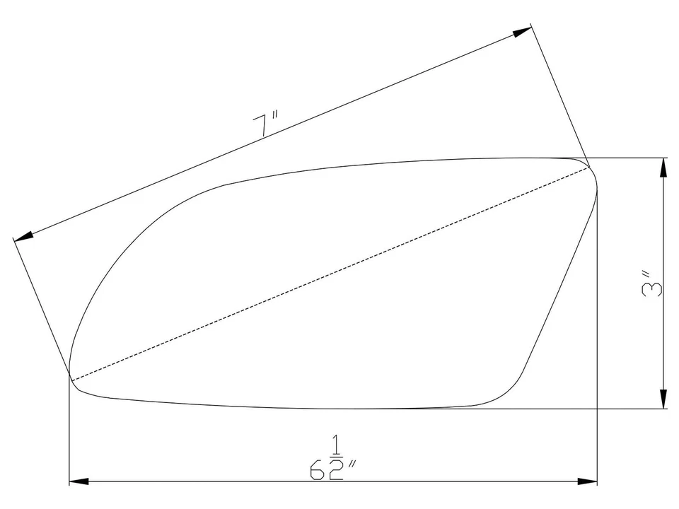 Espejo de vidrio con almohadillas lado izquierdo para 82-96 CORVETTE CAMARO FIERO FIREBIRD Foto 3 de 4