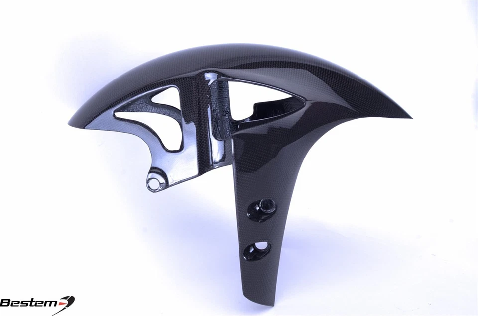 Guarda-lamas dianteiro de fibra de carbono Yamaha FZ10 MT10 2016 - 2019 tecido liso - Imagem 3 de 4