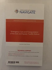12th Ed Emergency Care Transportation Sick Navigate Essentials Access Code ONLY