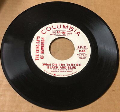 Sting-Rays Von Newburgh 45 Fridays Gone / Schwarz Und Blau Columbia Dj Garage