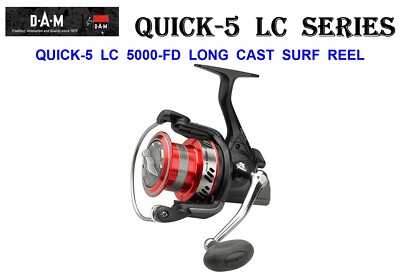 AUSVERKAUF DAM QUICK 5 LC 5000FD LANGGUSS SALZWASSER SURF SPINNROLLE BARSCH HECHT