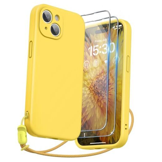 Designed for iPhone 15 Case with Screen Protector and Lanyard, Phone Sunshine-image