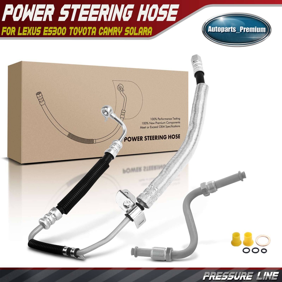Power Steering Pressure & Return Hose Assy For Lexus ES300 / Toyota Avalon Camry Solara 1992-2004 3.0L V6