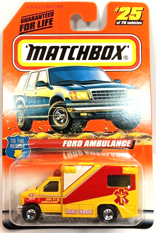 MATCHBOX # 25 YELLOW FORD AMBULANCE | eBay