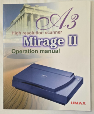 Mirage II Color Scanner Operation Manual from Umax English for PC