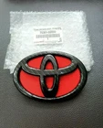 NEW TOYOTA CARBON -RED 14CM LOGO EMBLEM BADGE FOR GRILLE TOYOTA COROLLA  ALTIS