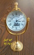 Nautical Marine  Brass Table Top Clock Collectible Table Clock Lot of 10 Pieces