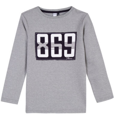 3 pommes Jungen Langarmshirt T-Shirt Langarm 869 gris shine