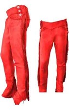 Men Suede Leather Pant Western Native With fringe 100 suede leather
