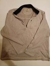 Woolrich Men  s 1/4 Zip Tan Fleece Pullover Front Zip Pocket XXL