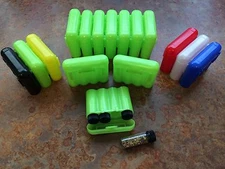 4 Glass 1 oz Gold Vials & Green Vial Vault Carrying Case Gold Storage 