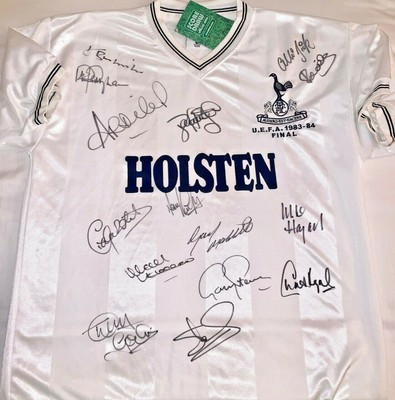 Tottenham SIGNED 1984 UEFA CUP FINAL SHIRT AFTAL OnlineCOA ...