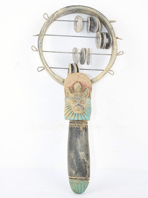 PHARAONISCHES HANDGEFERTIGTES ALTÄGYPTISCHES Sekhmet Sistrum...