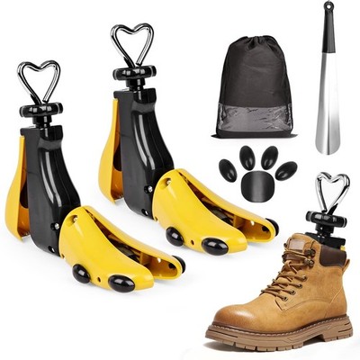 2 Pieces Shoe Stretcher Boot Stretcher, Adjustable Width and Length Shoe Expa...