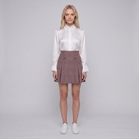 Maje Damen Karorock Bordeaux Wollmischung GrößE 38 FR MFPJU00875