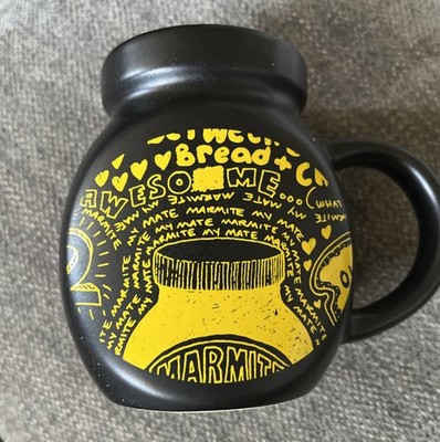 Seltene Marmite Hefe Extrakt Glas geformte Tasse Skizzenbuch Design Tasse