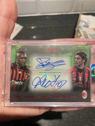 Clarence Seedorf / Rui Costa Dual Auto 1/10 Topps AC Milan Anniversario 125
