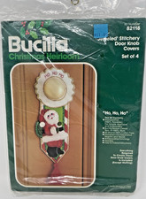 Bucilla Christmas Heirloom Vintage "Ho, Ho, Ho" Door Knob Covers Kit No. 82118