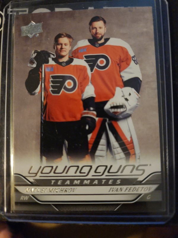 2024-25 Upper Deck Series 2 - Young Guns Matvei Michkov, Ivan Fedotov #496 (RC)
