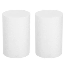 Round Foam Cake Dummy, 4"x 6" White Fake Cake Circles Dummies, 2Pcs