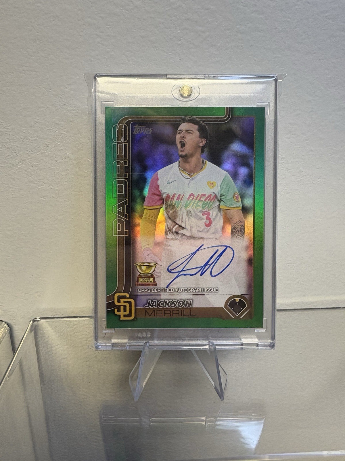 2025 Topps Series 1 - Flagship Real One Autograph Jackson Merrill Green Foil /99