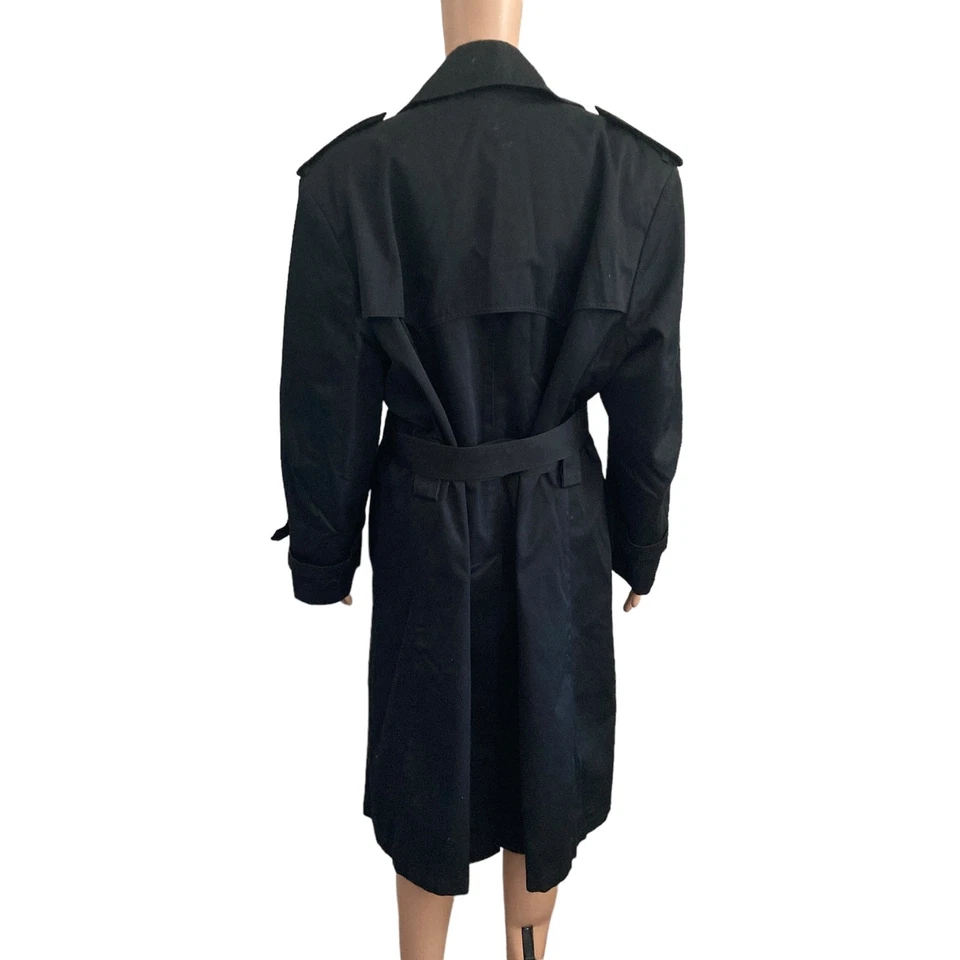 Charles Klein Тренч мужской 40 короткий черный двубортный  - Изображение 2 из 4